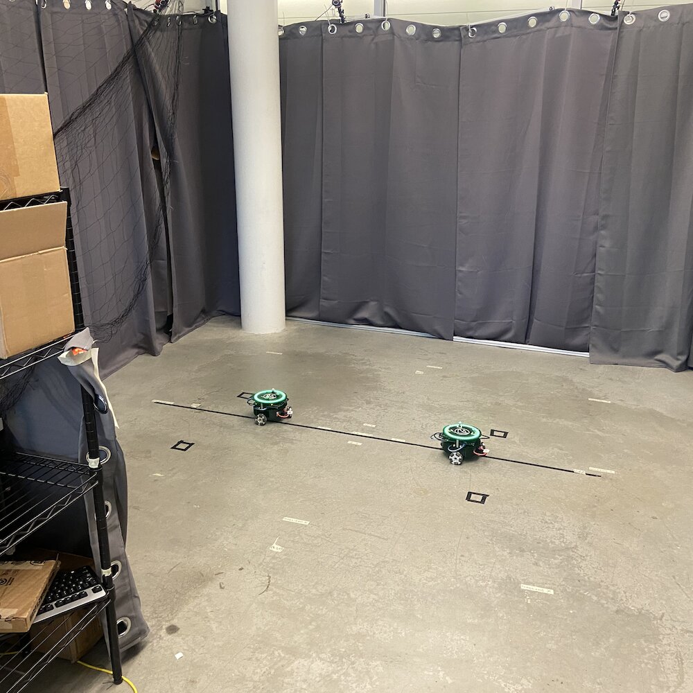 Two Tritons facing each other for computer vision tests