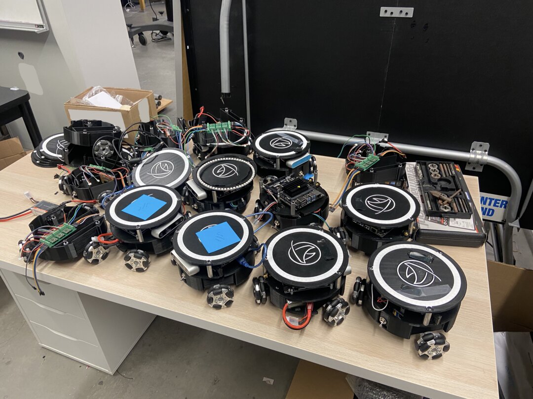 Multiple Tritons on table (8 total, 5 being built)